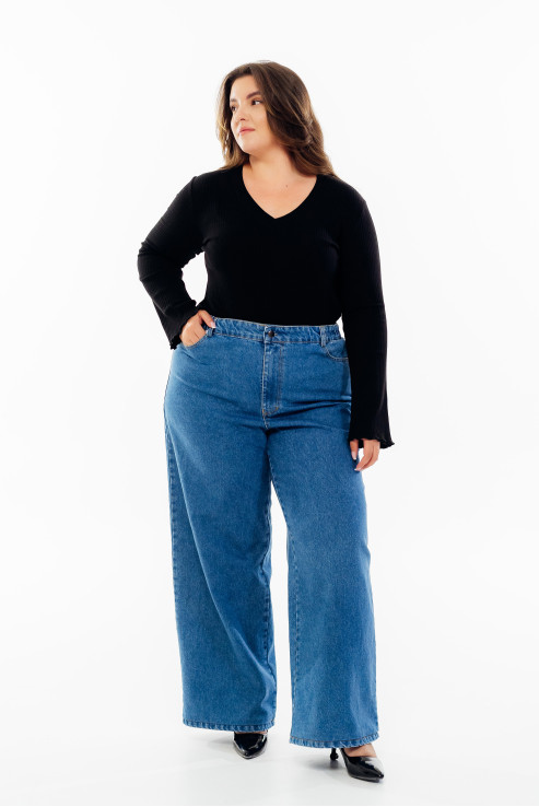 Джинси палаццо сині