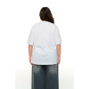Футболка асиметрична з розрізом біла