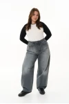 Джинси Baggy з вивареним ефектом сірі