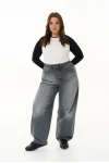 Джинси Baggy з вивареним ефектом сірі