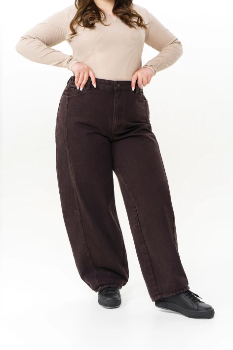 Джинсы Baggy тёмный шоколад