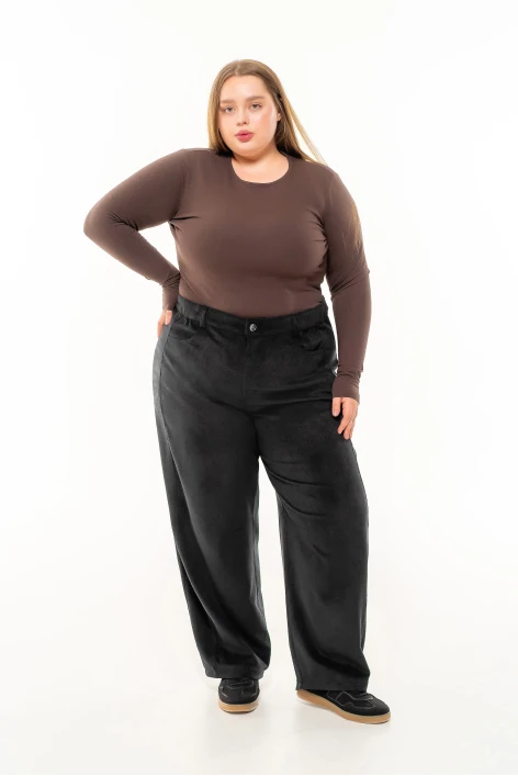 Штани Baggy з вельвету чорні