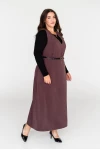Сарафан міді з костюмної тканини шоколад